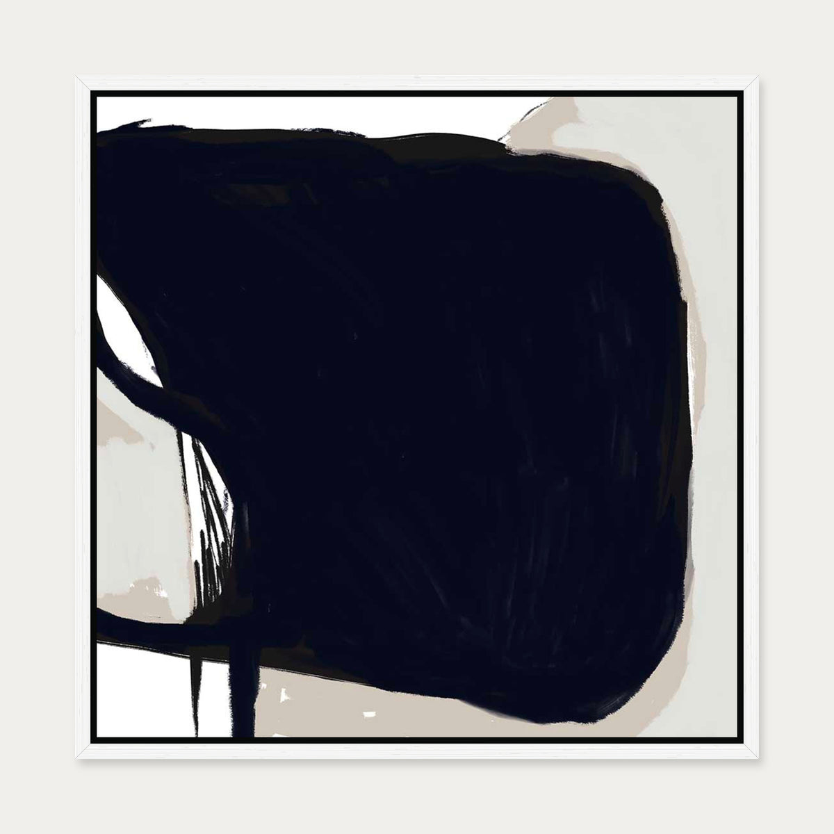 Abstract Study V Canvas Art — 50 x 50 cm — White Frame