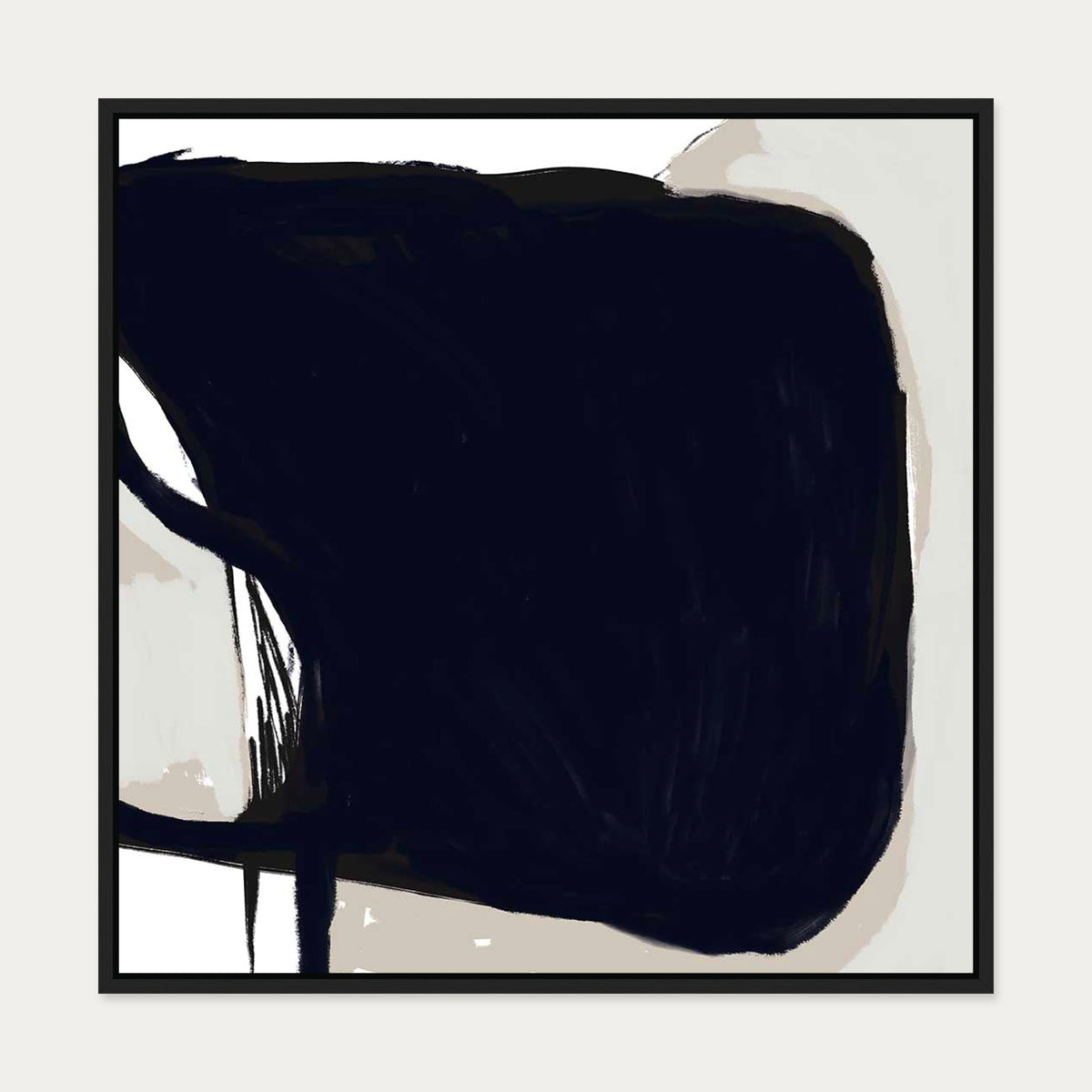 Abstract Study V Canvas Art — 70 x 70 cm — Black Frame