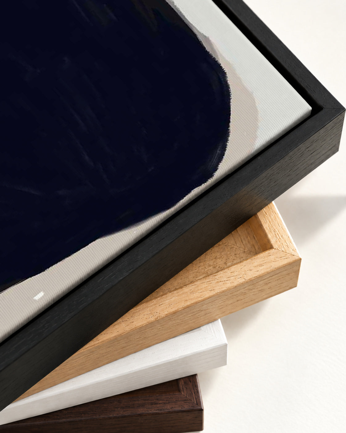 Abstract Study V Canvas Art — framed canvas corner and wrapped canvas detail