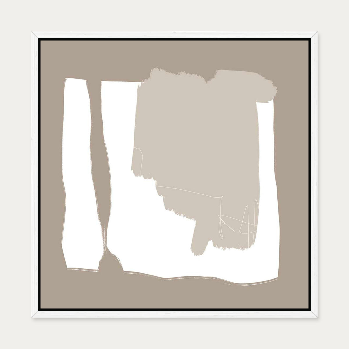Abstract Study VI Canvas Art — 50 x 50 cm — White Frame
