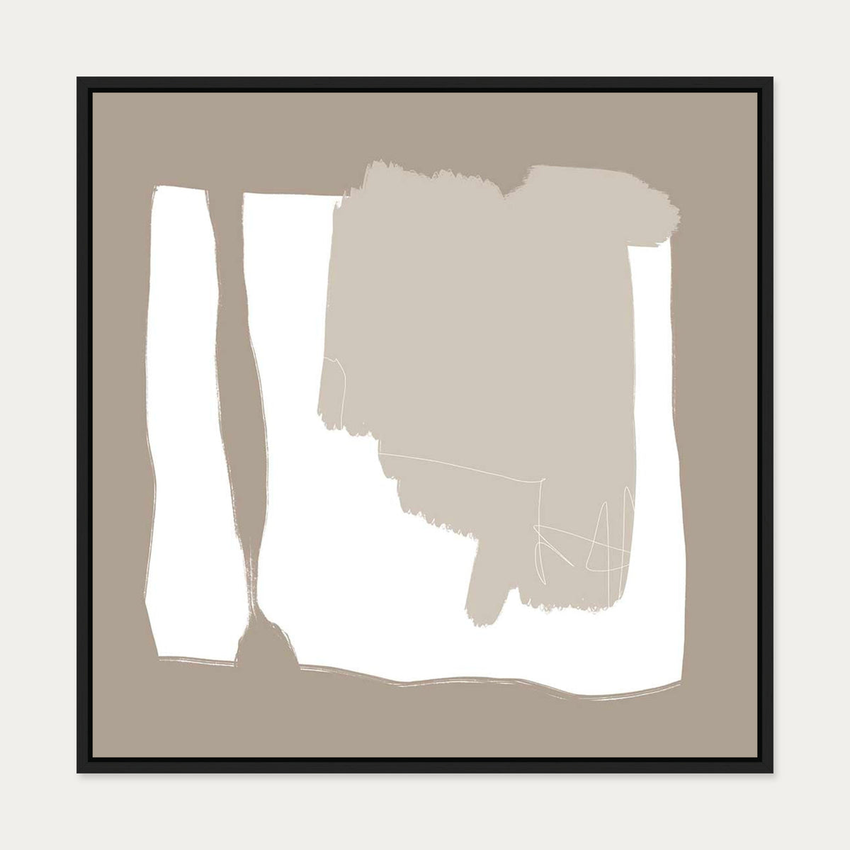 Abstract Study VI Canvas Art — 70 x 70 cm — Black Frame