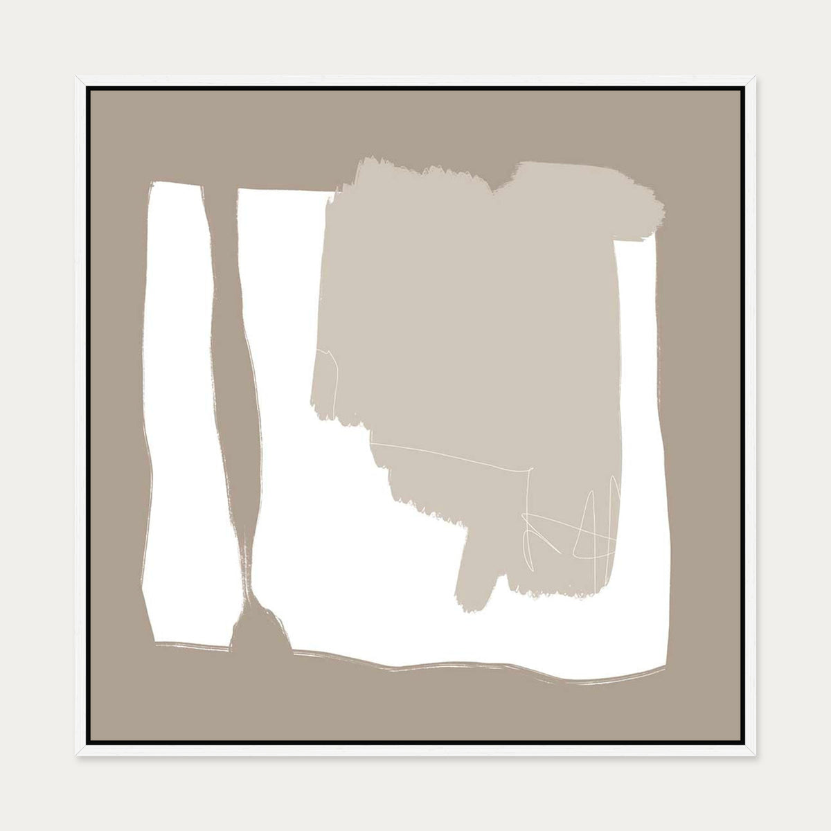 Abstract Study VI Canvas Art — 70 x 70 cm — White Frame