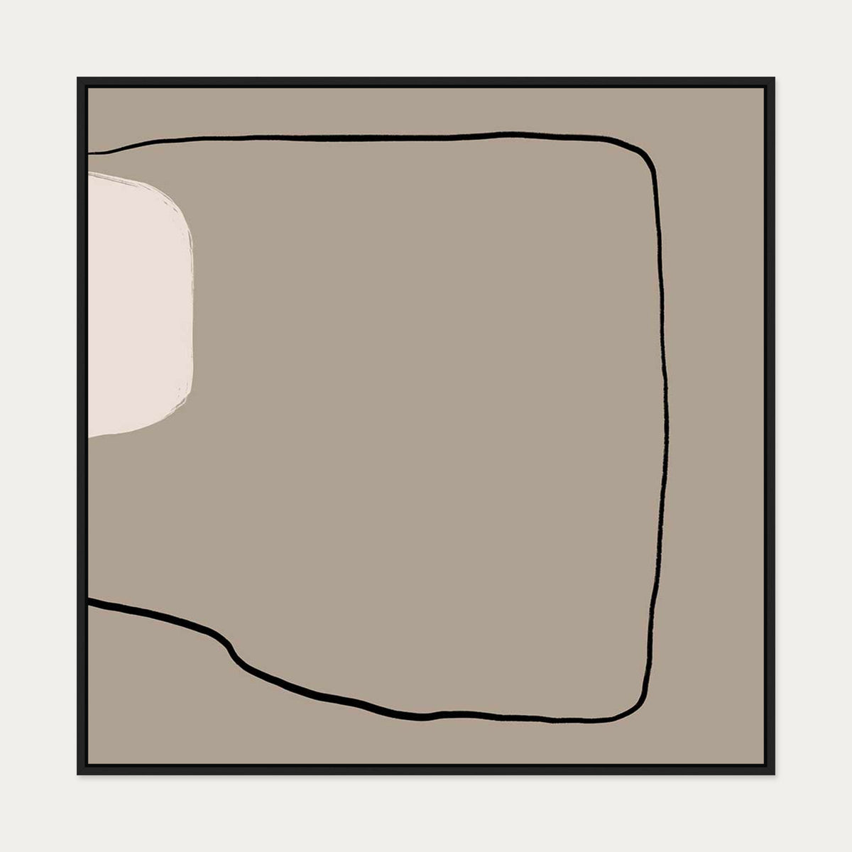 Abstract Study VII Canvas Art — 100 x 100 cm — Black Frame