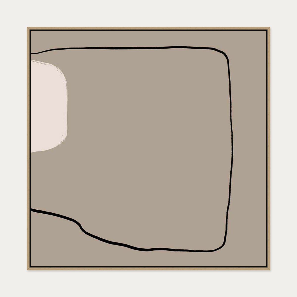 Abstract Study VII Canvas Art — 100 x 100 cm — Oak Frame