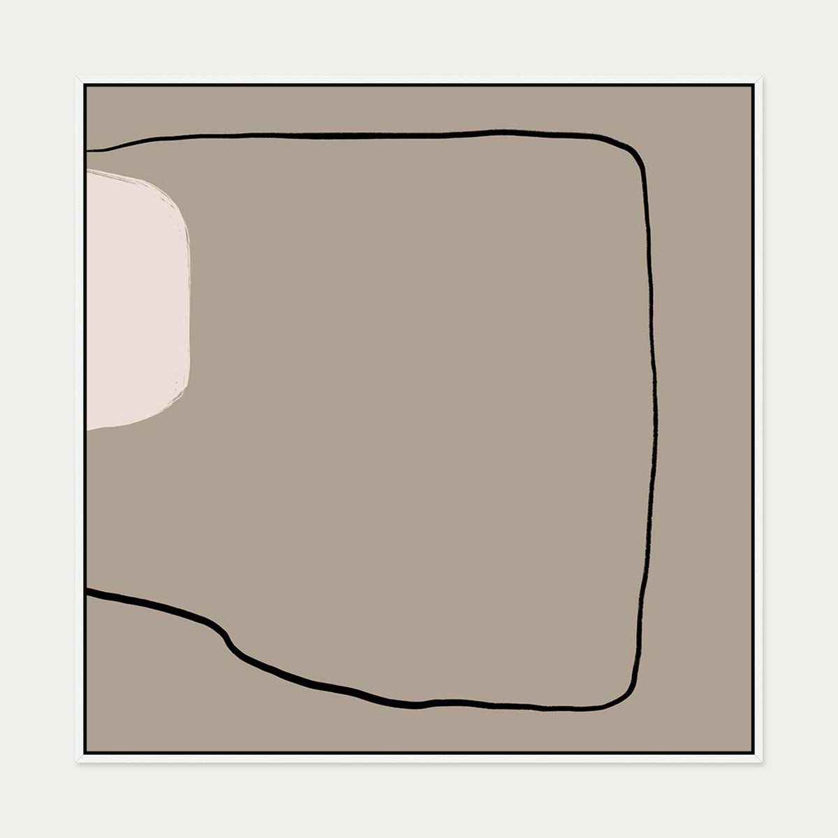 Abstract Study VII Canvas Art — 100 x 100 cm — White Frame