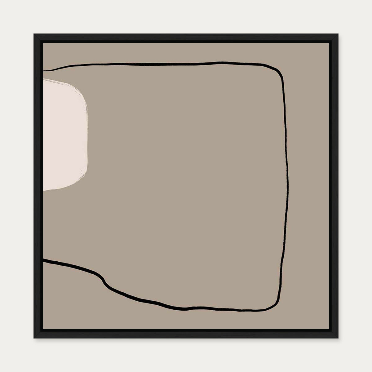 Abstract Study VII Canvas Art — 50 x 50 cm — Black Frame