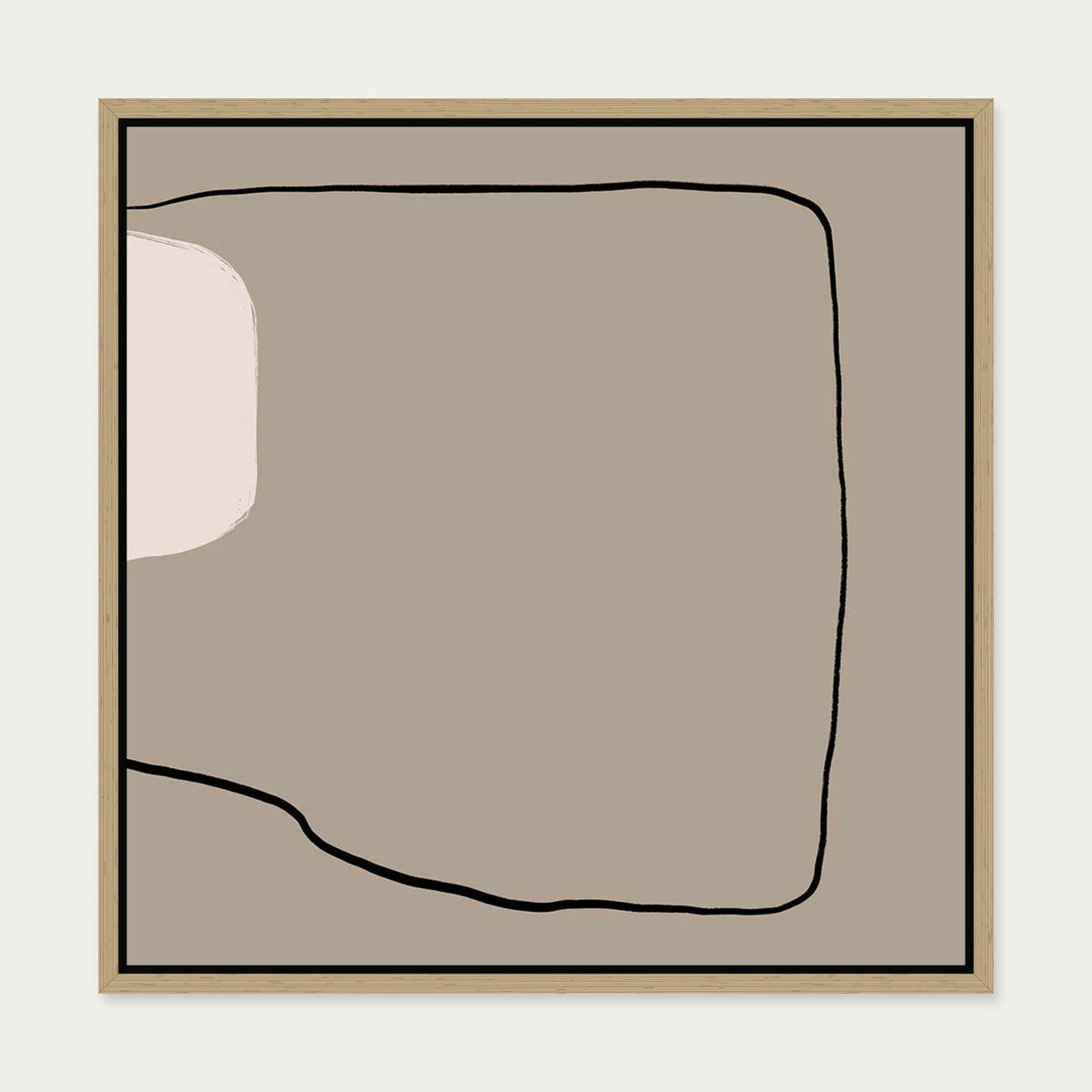 Abstract Study VII Canvas Art — 50 x 50 cm — Oak Frame