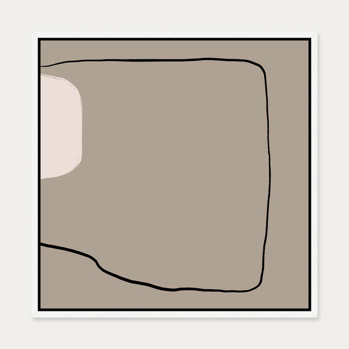 Abstract Study VII Canvas Art — 50 x 50 cm — White Frame