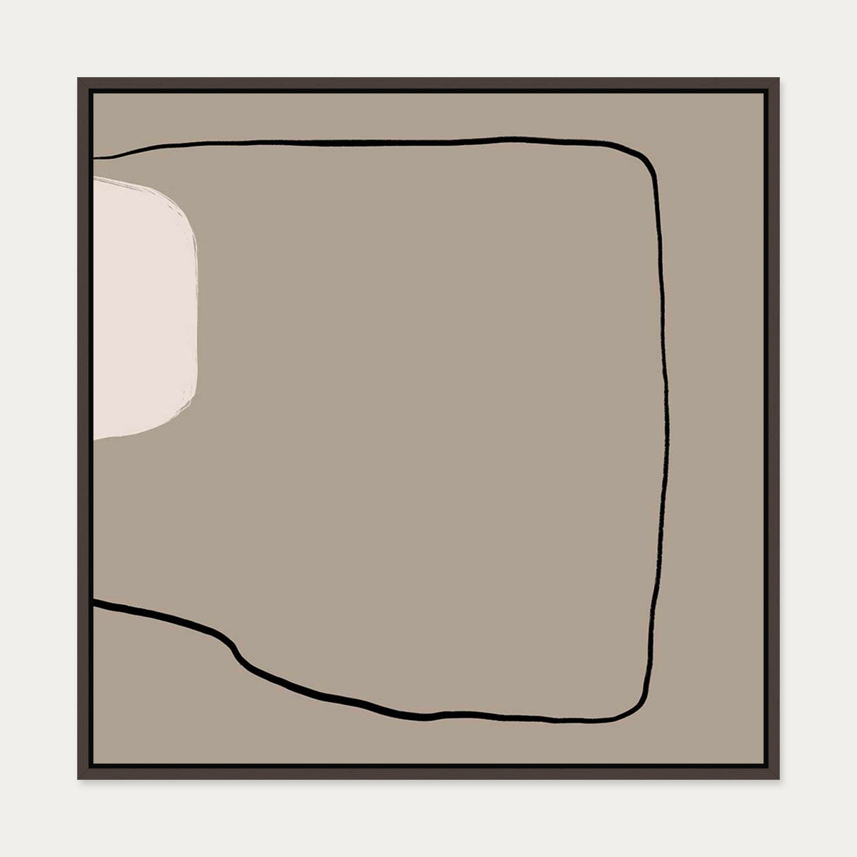 Abstract Study VII Canvas Art — 70 x 70 cm — Brown Frame