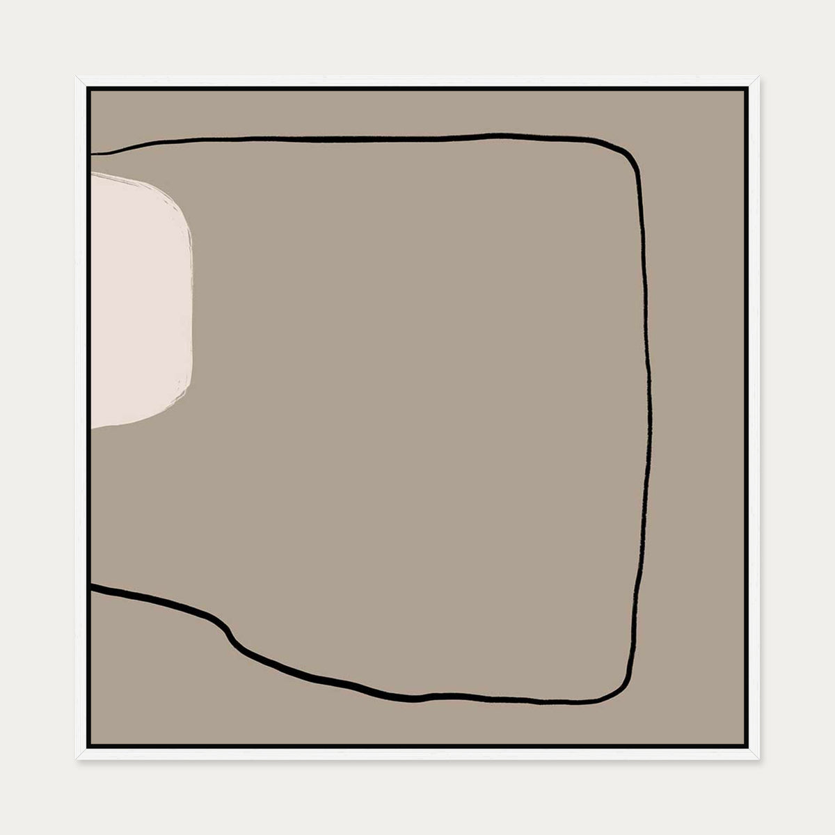 Abstract Study VII Canvas Art — 70 x 70 cm — White Frame