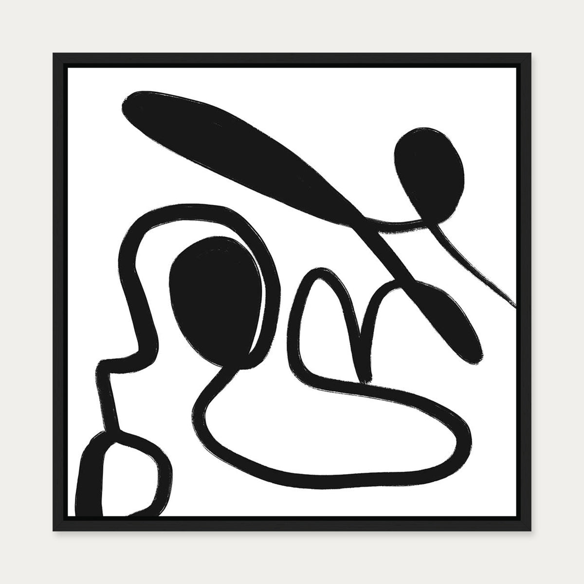 Abstract Study VIII Canvas Art — 50 x 50 cm — Black Frame