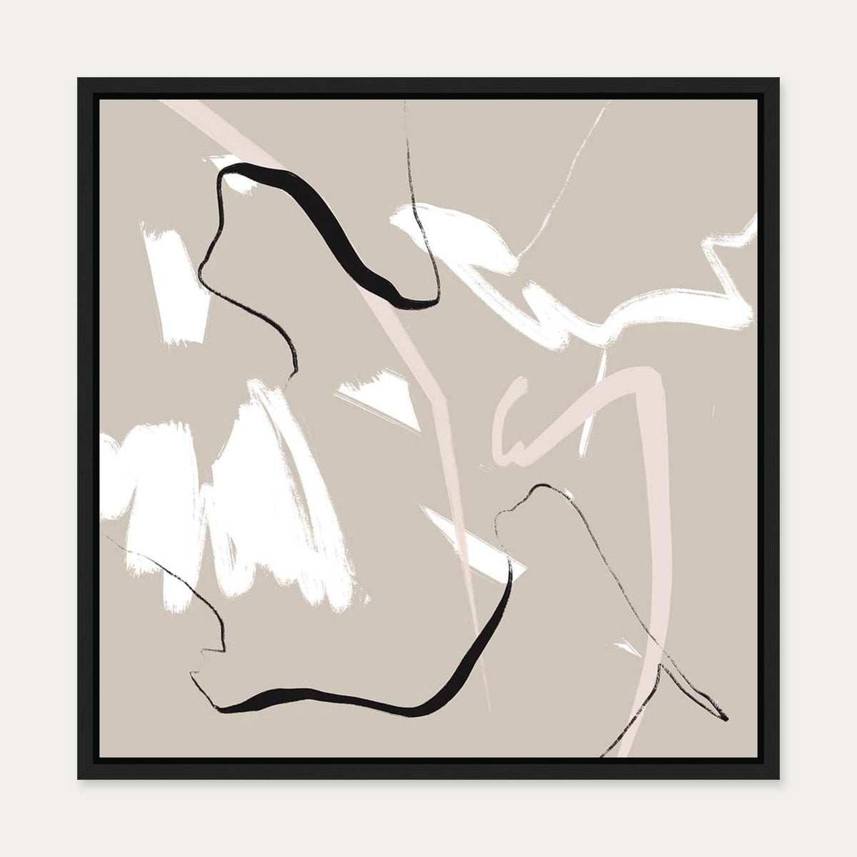 Abstract Study XI Canvas Art — 50 x 50 cm — Black Frame
