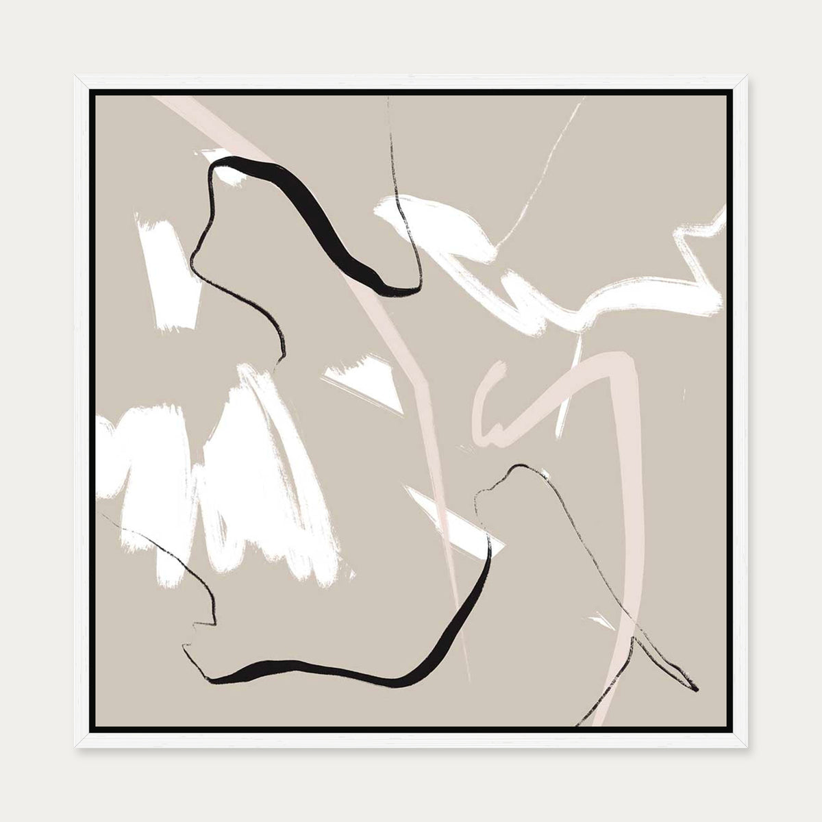 Abstract Study XI Canvas Art — 50 x 50 cm — White Frame