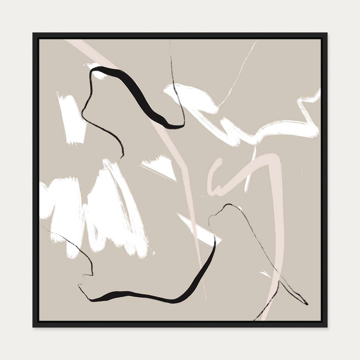 Abstract Study XI Canvas Art — 70 x 70 cm — Black Frame