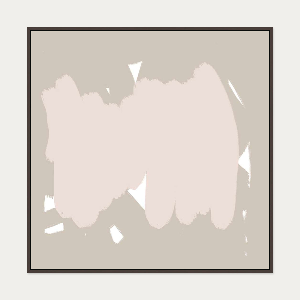 Abstract Study XII Canvas Art — 100 x 100 cm — Brown Frame
