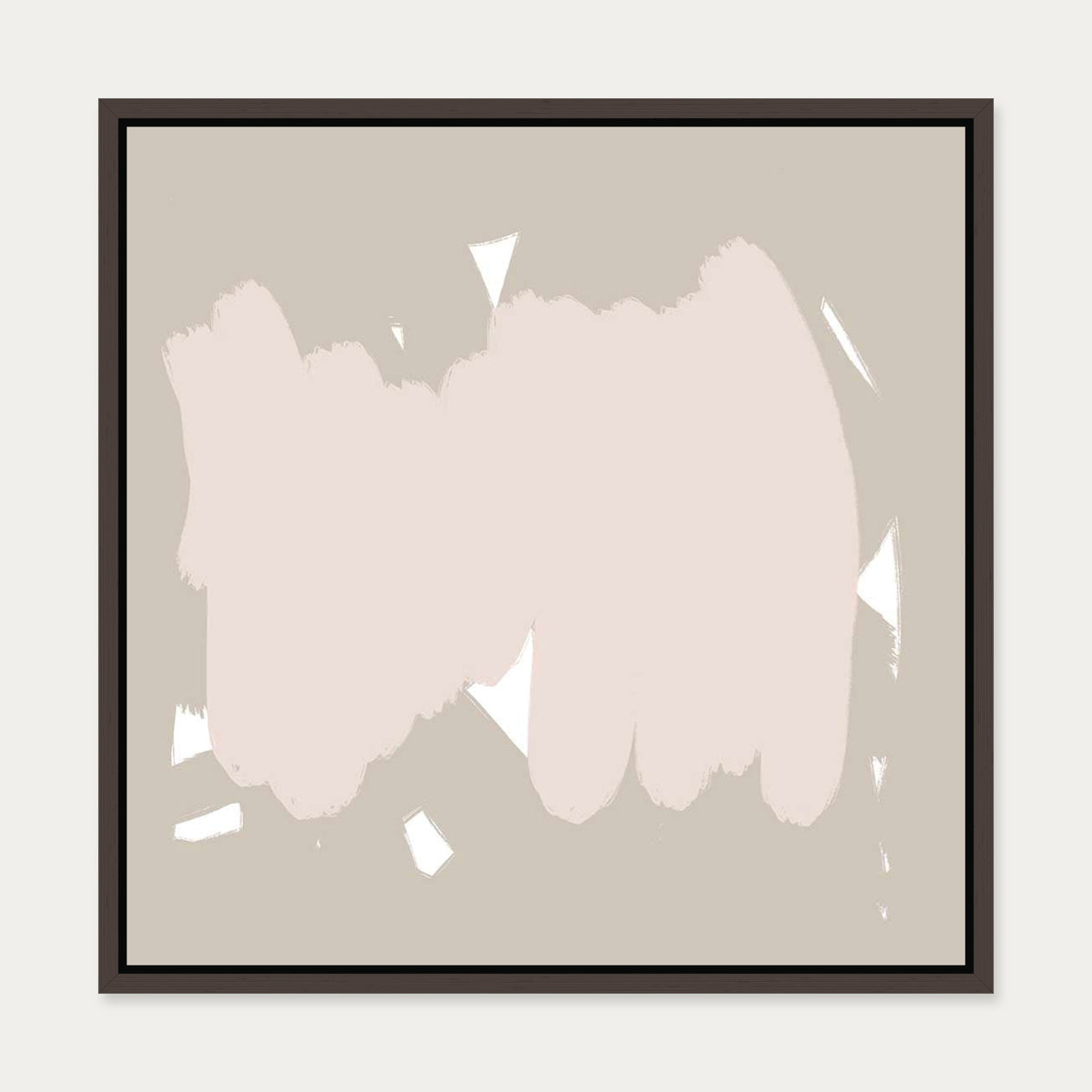 Abstract Study XII Canvas Art — 50 x 50 cm — Brown Frame