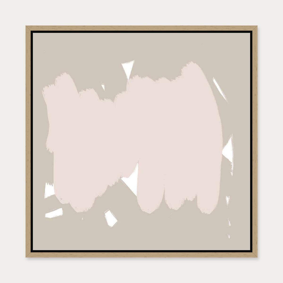 Abstract Study XII Canvas Art — 50 x 50 cm — Oak Frame