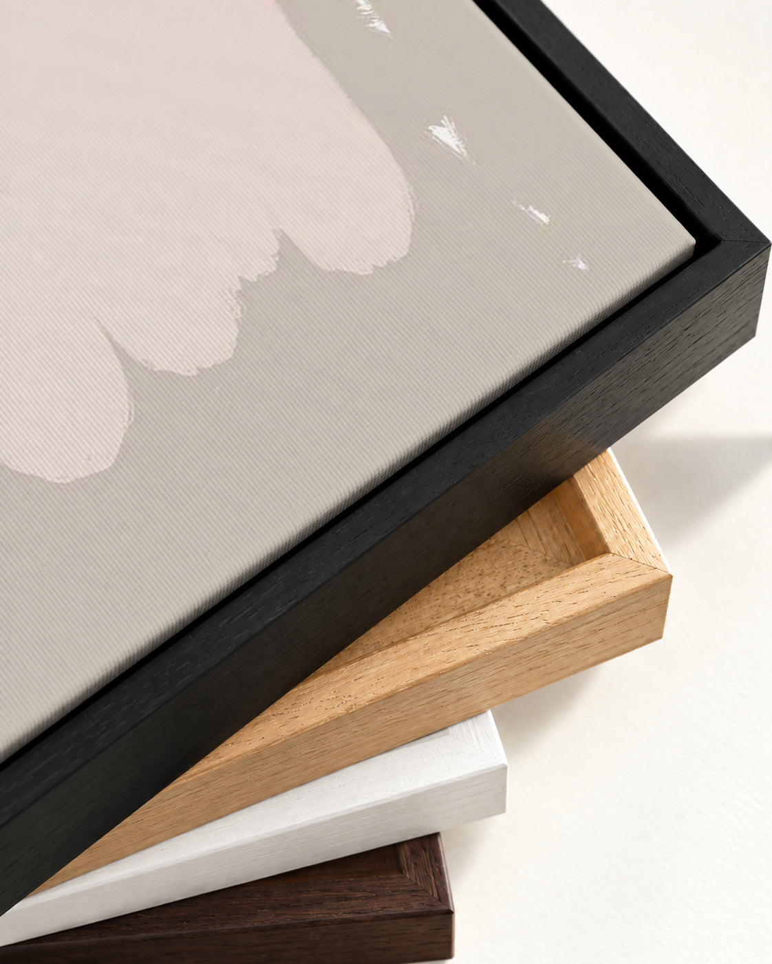 Abstract Study XII Canvas Art — framed canvas corner and wrapped canvas detail