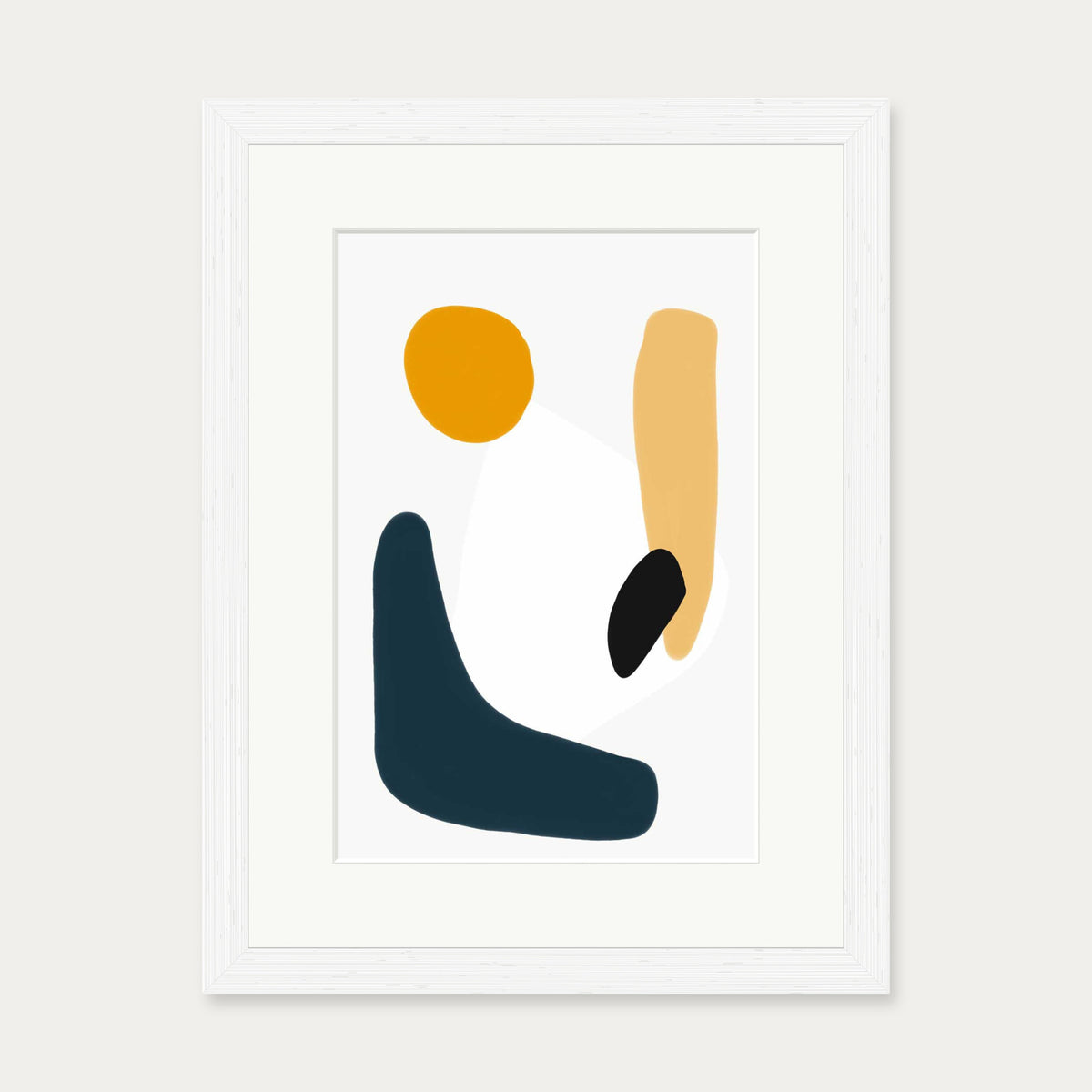 Abstract Summer Sun Art Print — 30 x 40 cm — White Frame