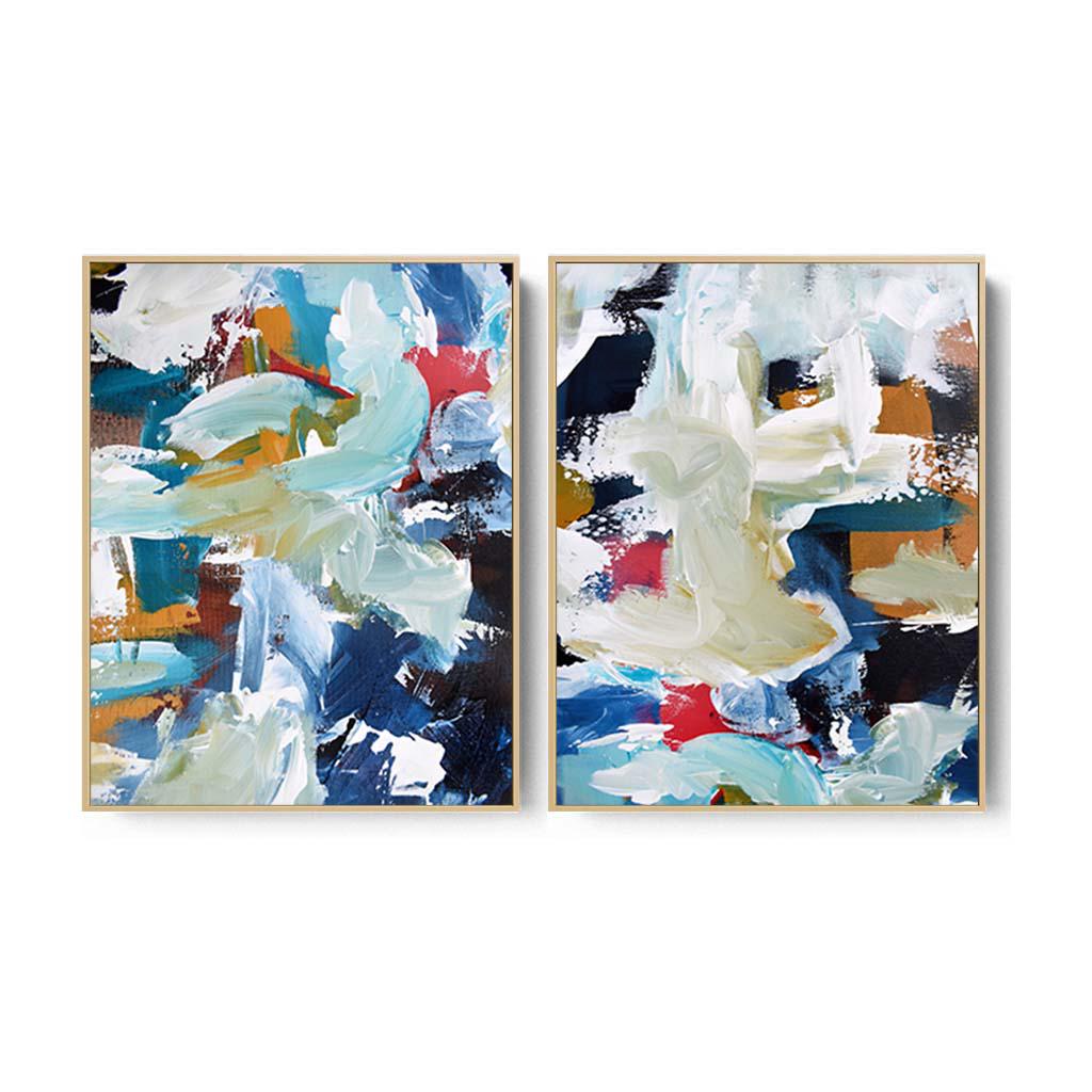 Abstract Sunset Canvas Set Of 2