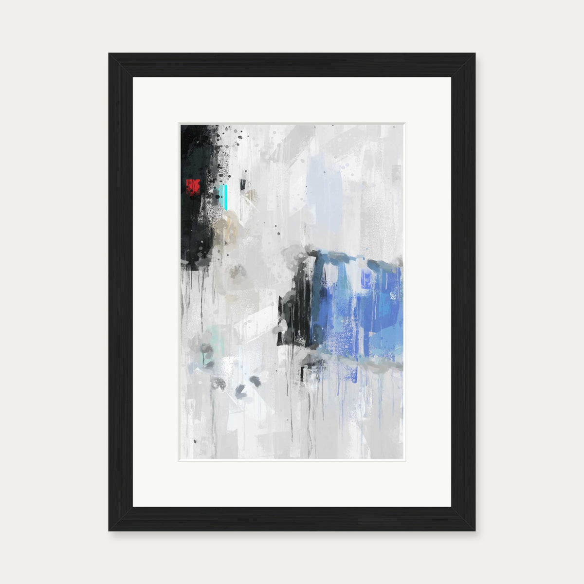 Abstract Textures Art Print — 30 x 40 cm — Black Frame