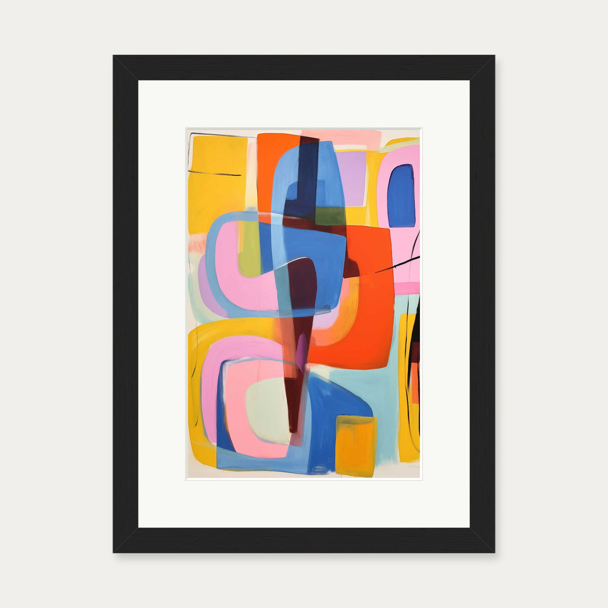 Abstract Wonder Art Print — 30 x 40 cm — Black Frame