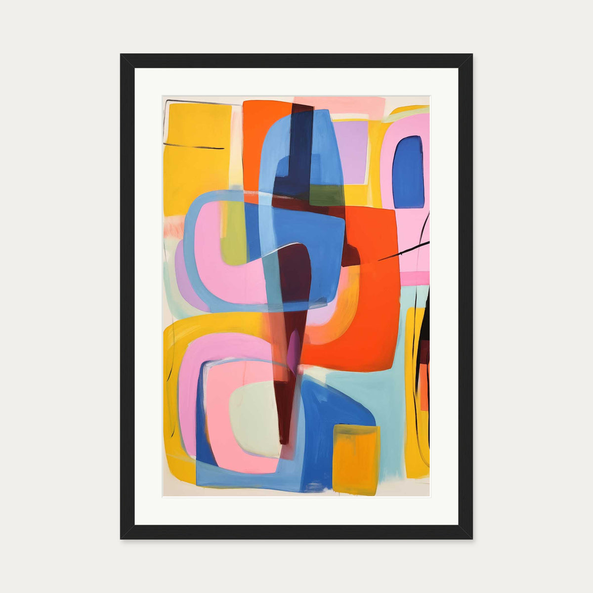 Abstract Wonder Art Print — 50 x 70 cm — Black Frame