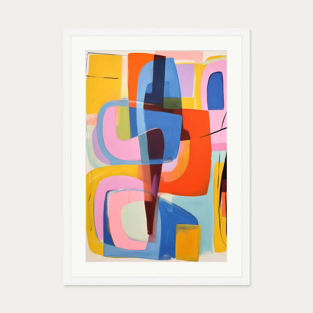 Abstract Wonder Art Print — 50 x 70 cm — White Frame