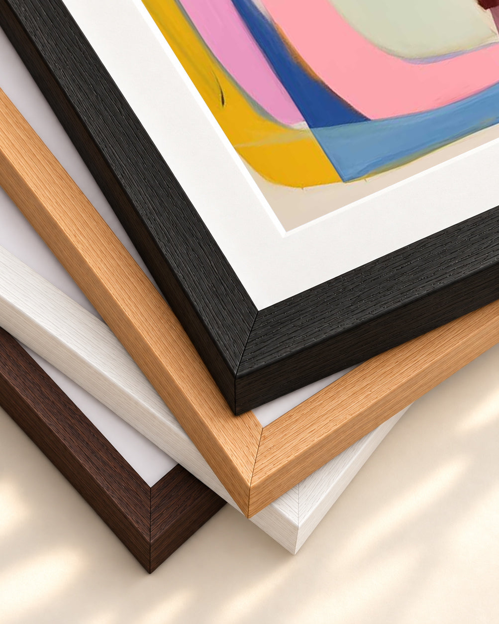 Abstract Wonder Art Print — framed print corner with 5 cm mount and bevel