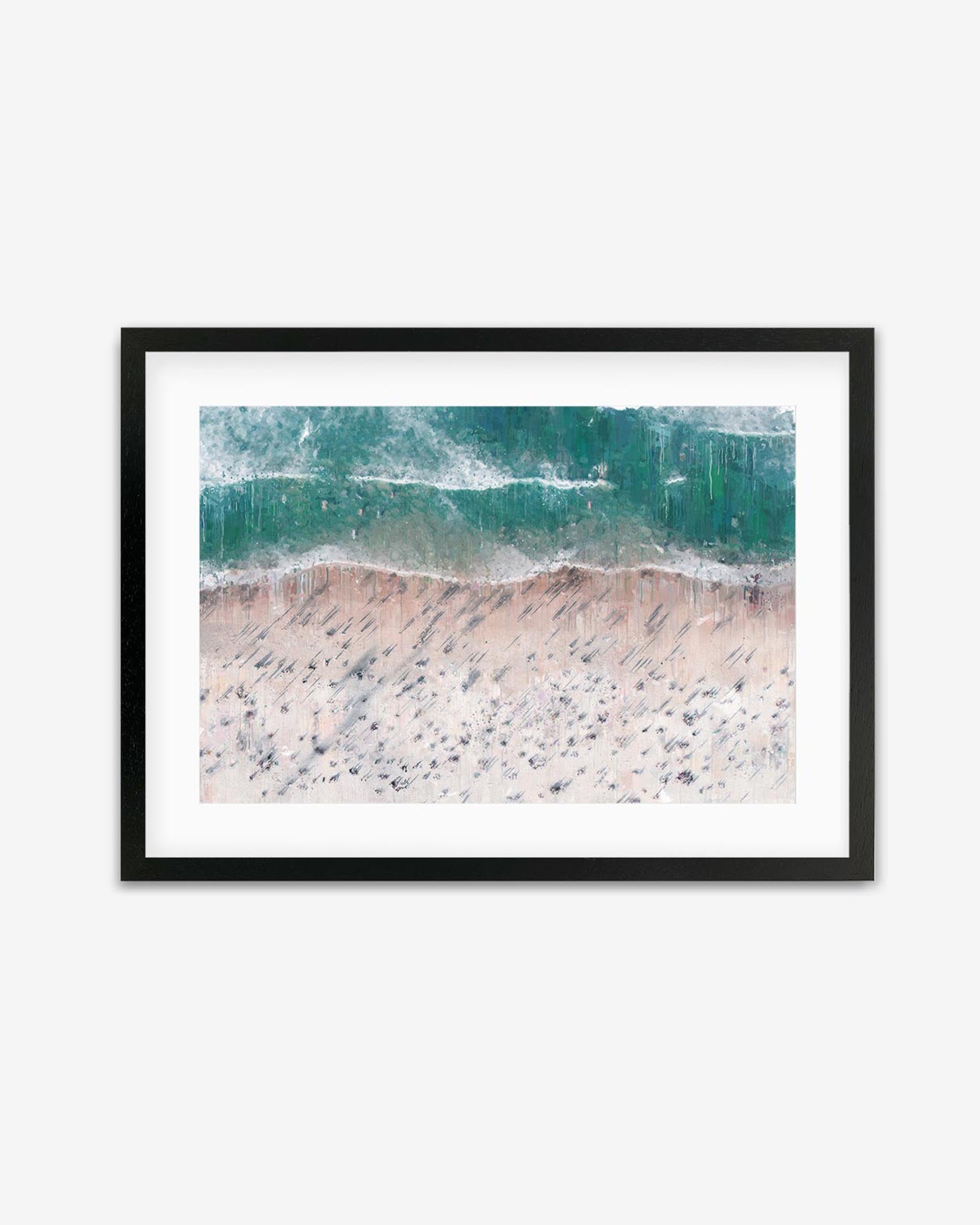 Sandy Beach Shore Landscape Framed Art