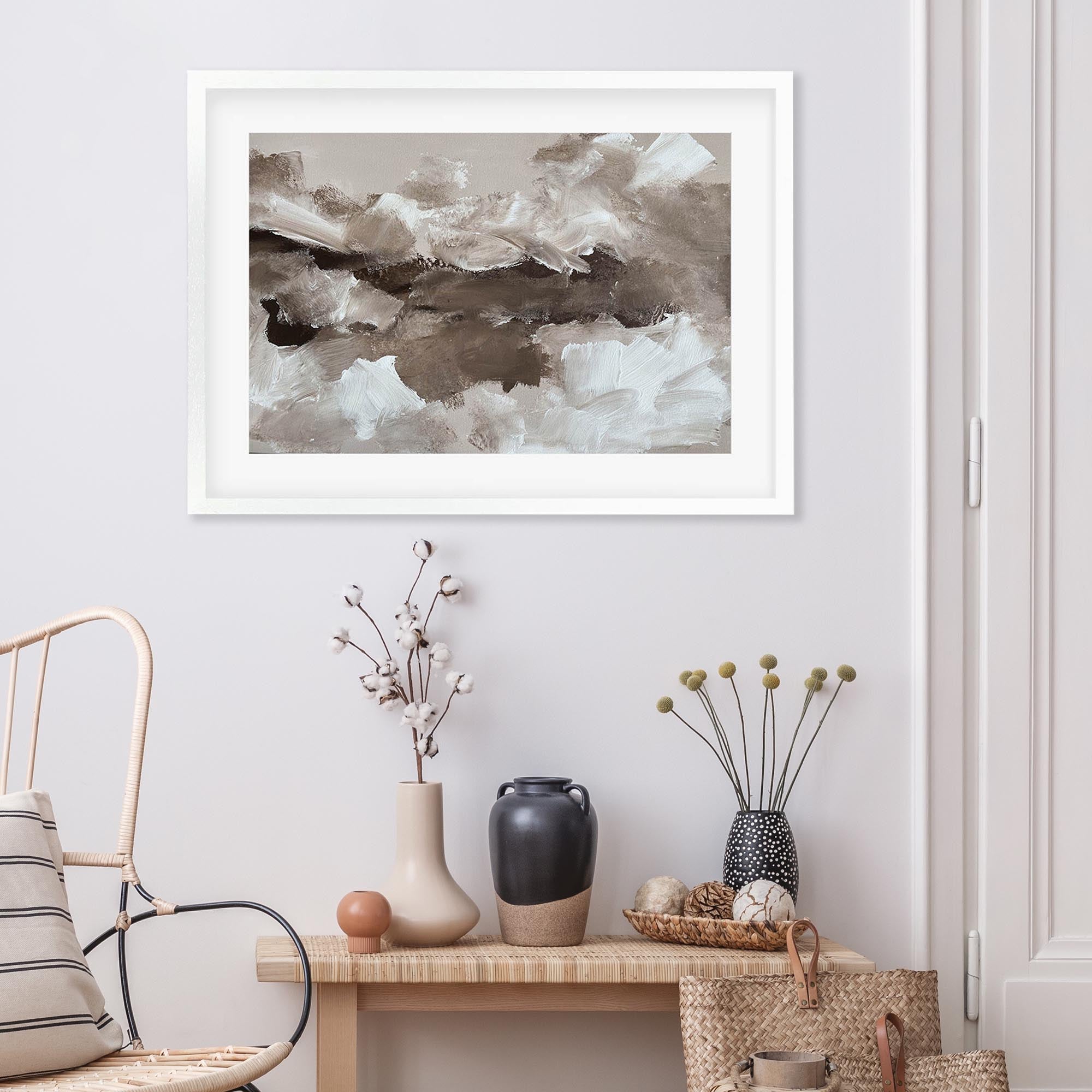 Abstract Brown Tones Framed Art