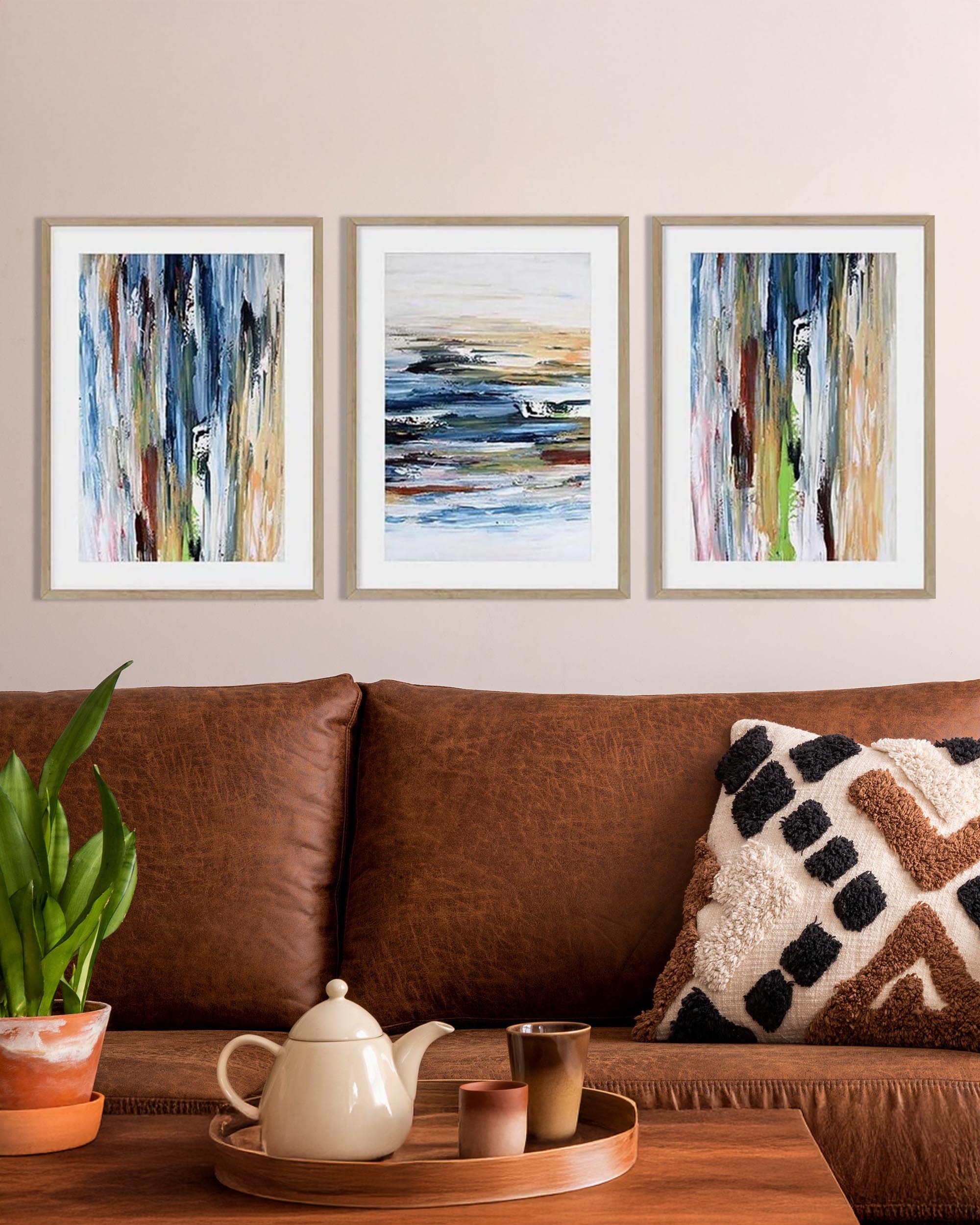Abstract Coastal Views - Print Set Of 3