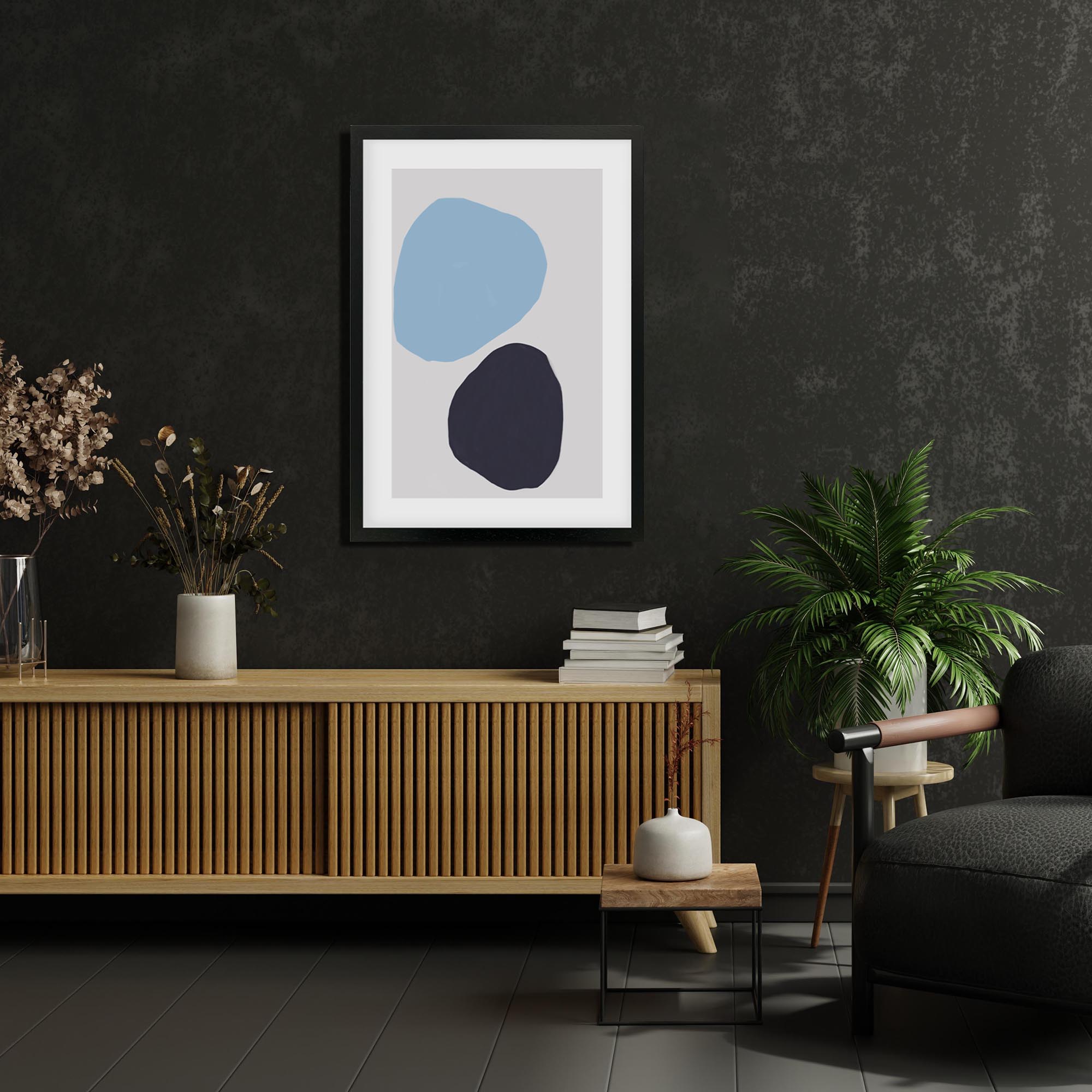 Abstract Stone Shapes Framed Art