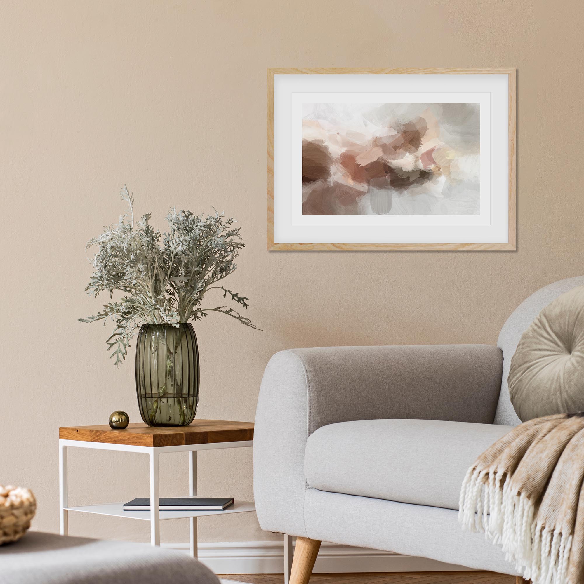 Impressionist Blush Sky Framed Print