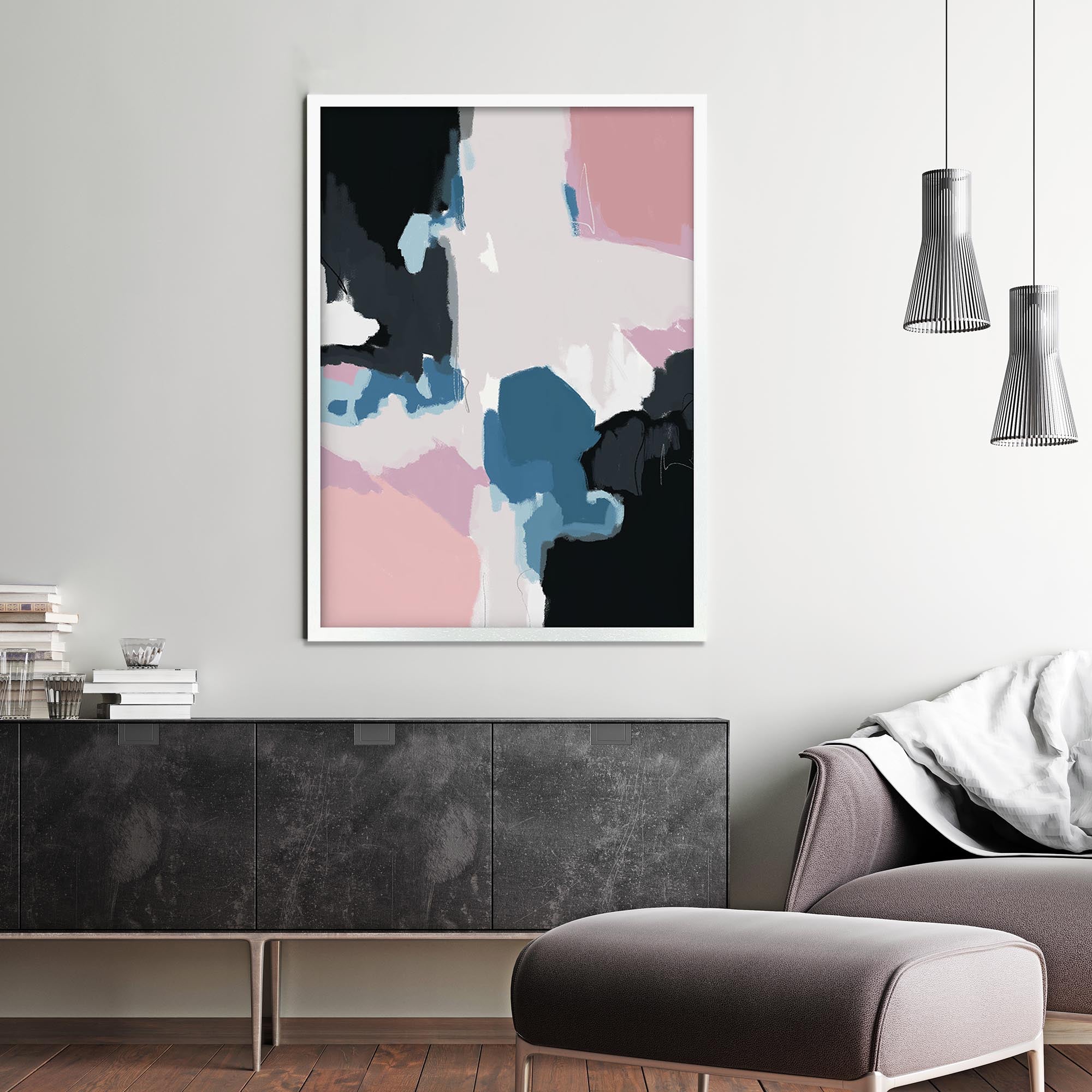 Abstract Pastel Colours 2 Framed Print