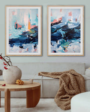 Abstract River Flow Set Of 2 Prints