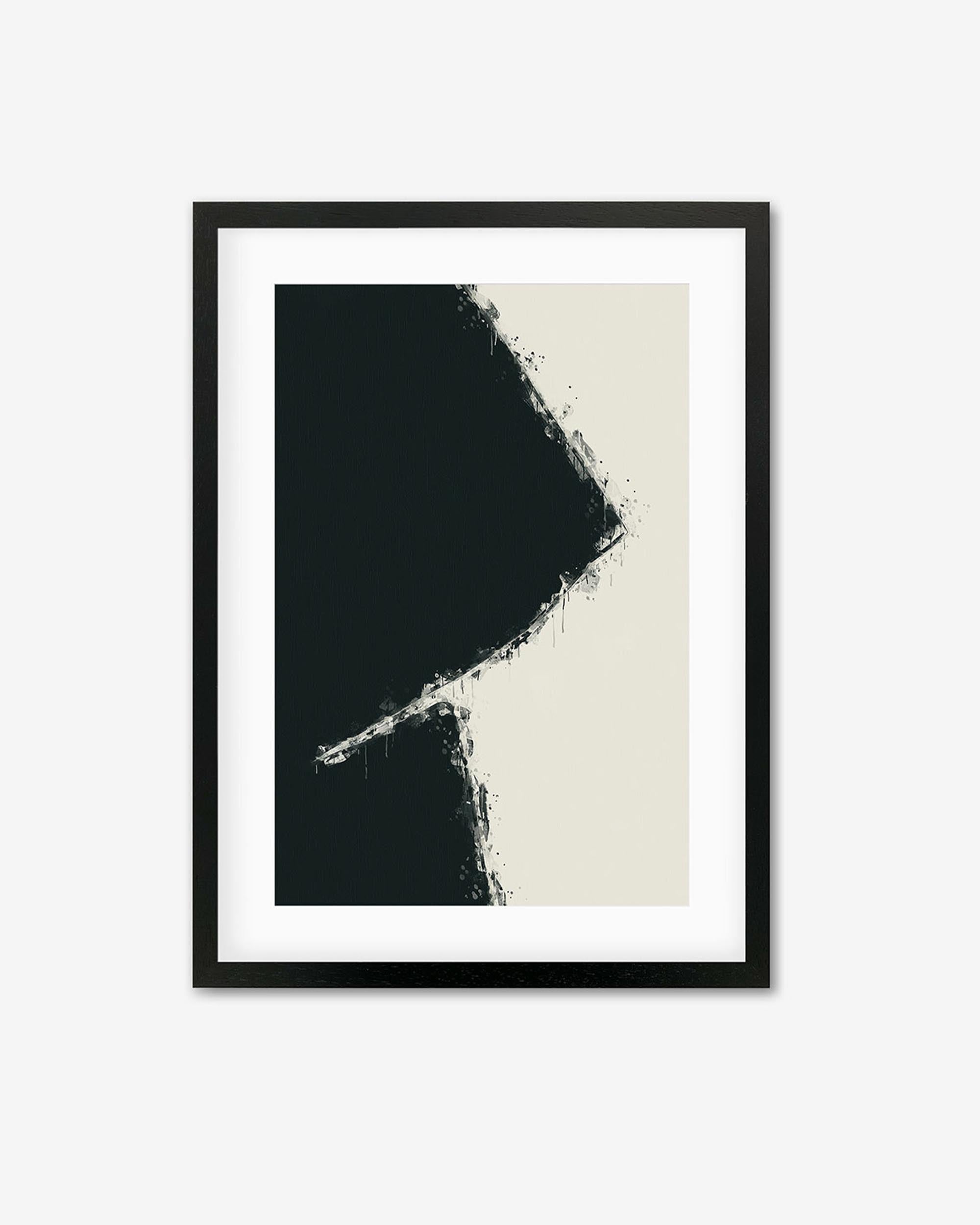 Black Geometric Shape Framed Art
