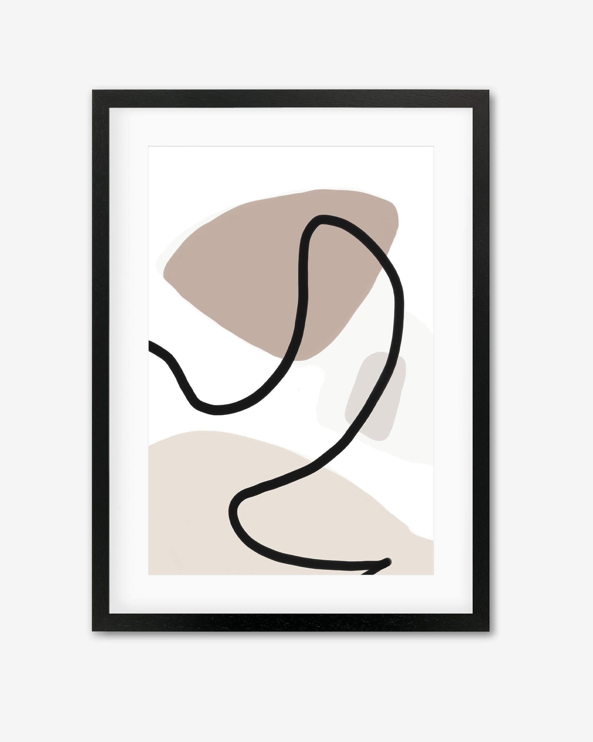 Neutral Abstract Lines Framed Art