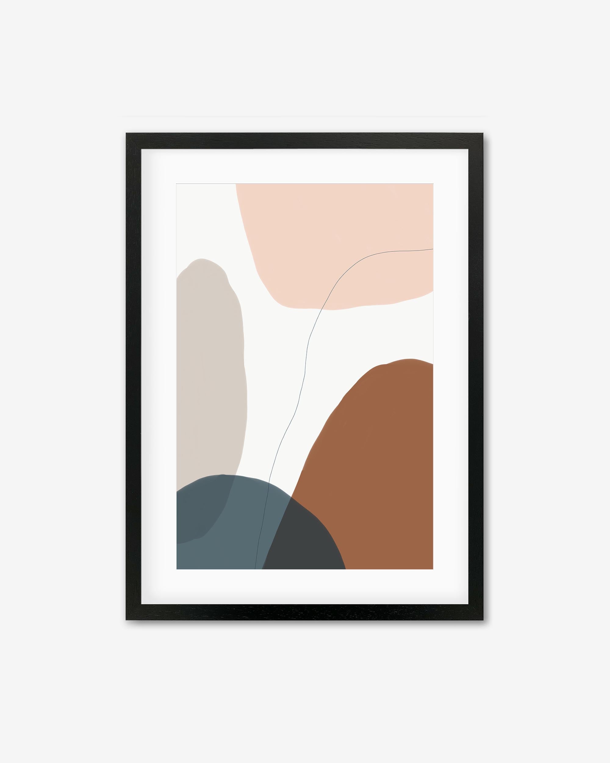 Modern Soft Shapes Framed Art