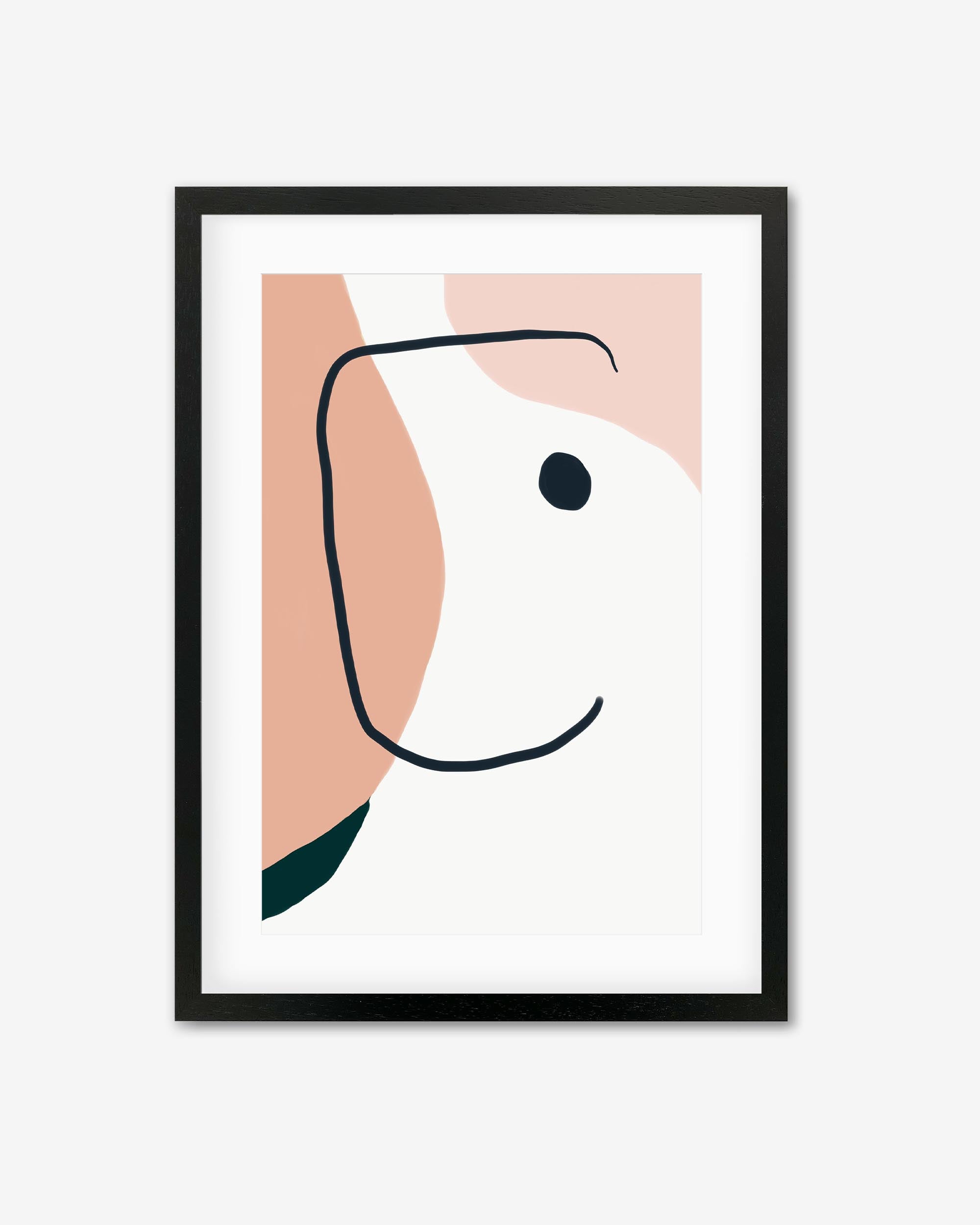 Peach Abstract Blooms 2 Framed Art