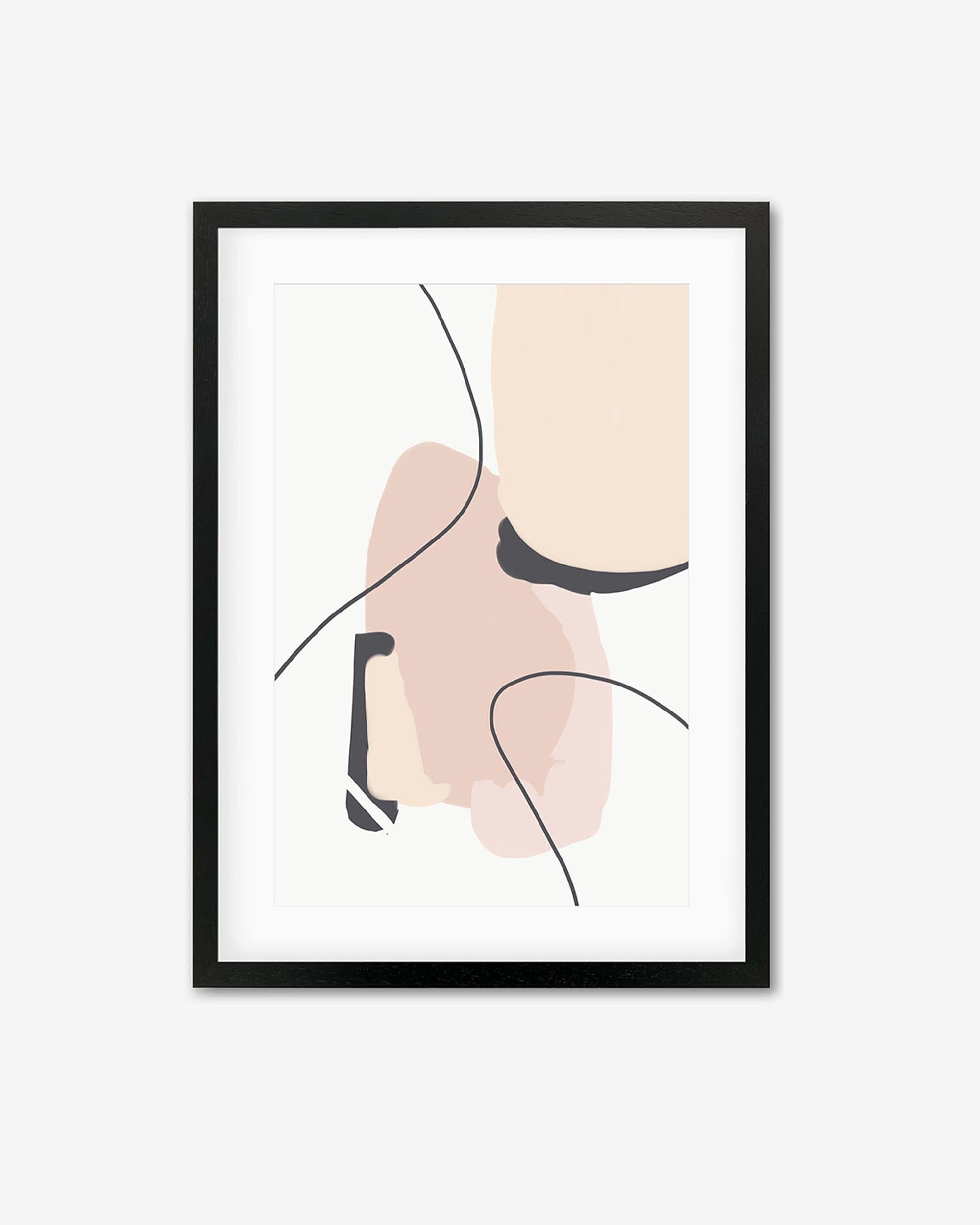 Beige Contemporary Framed Art