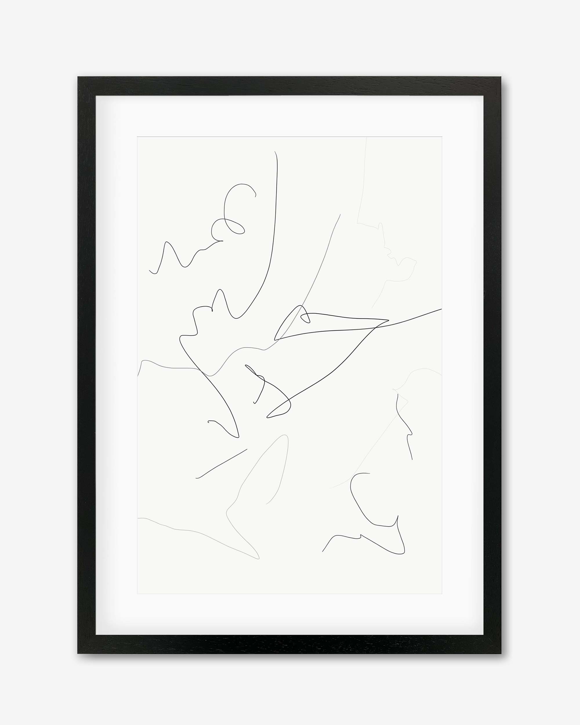 Abstract Line Framed Art