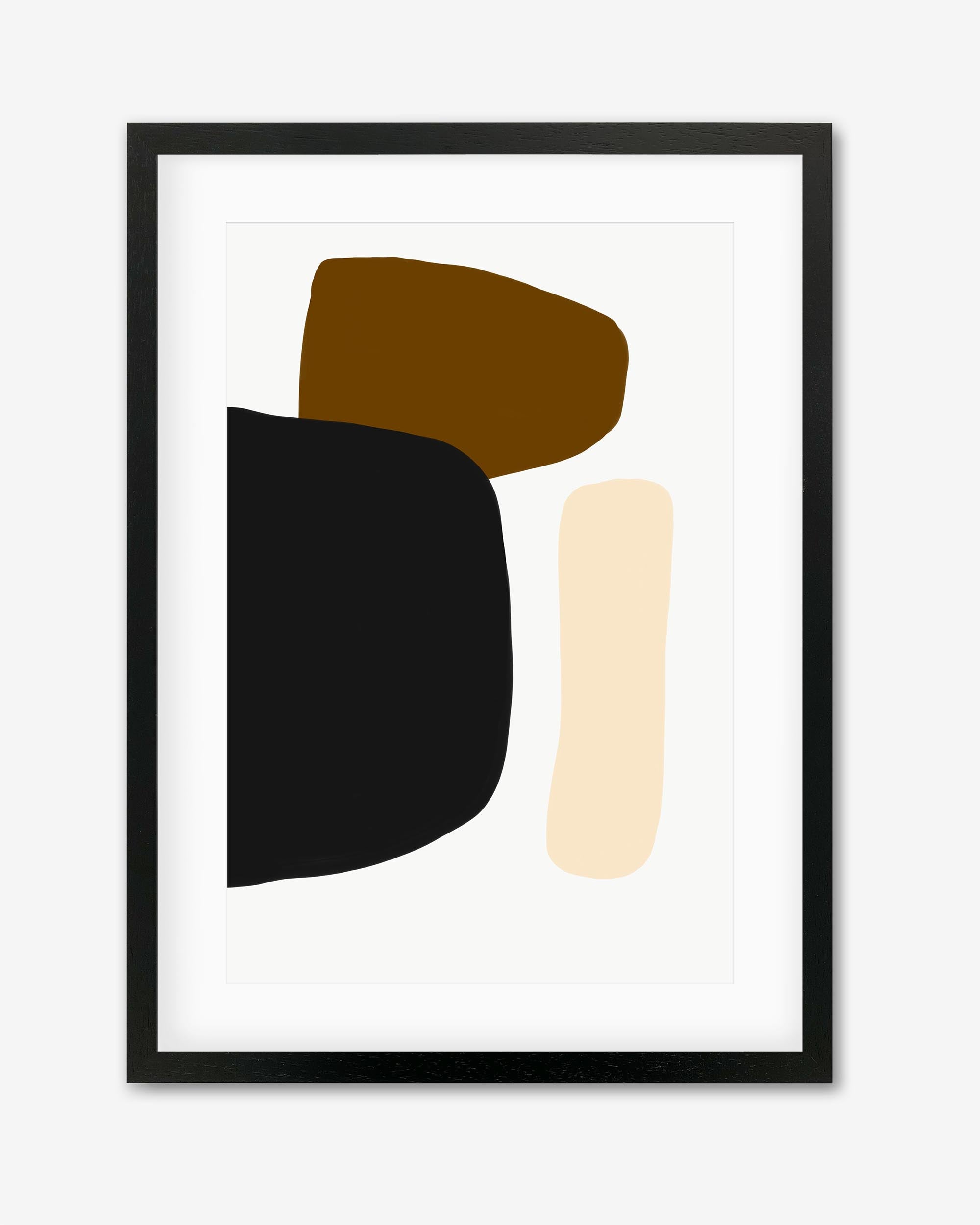 Brown Tones Shapes Framed Art