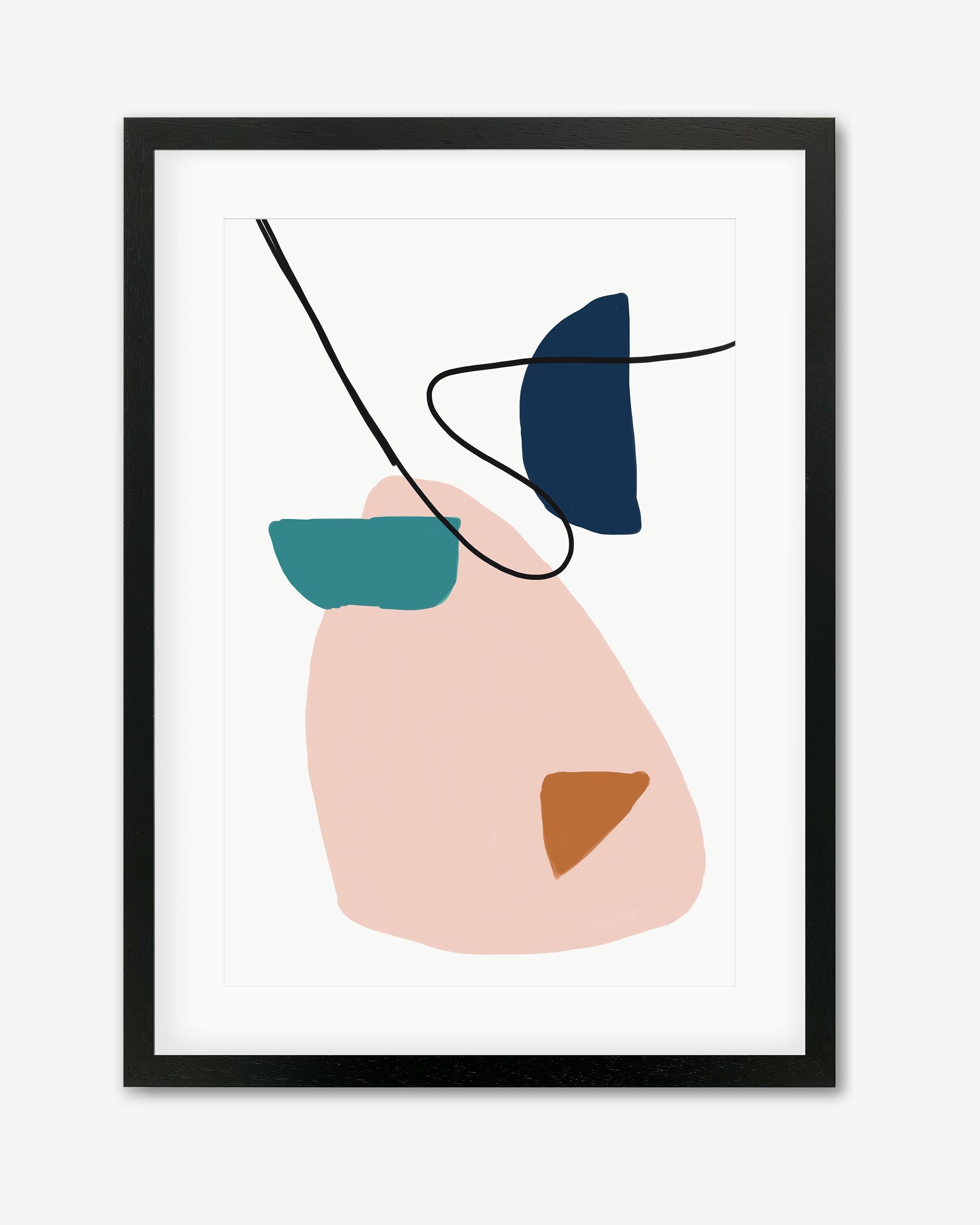 Abstract Shapes And Colours Framed Art