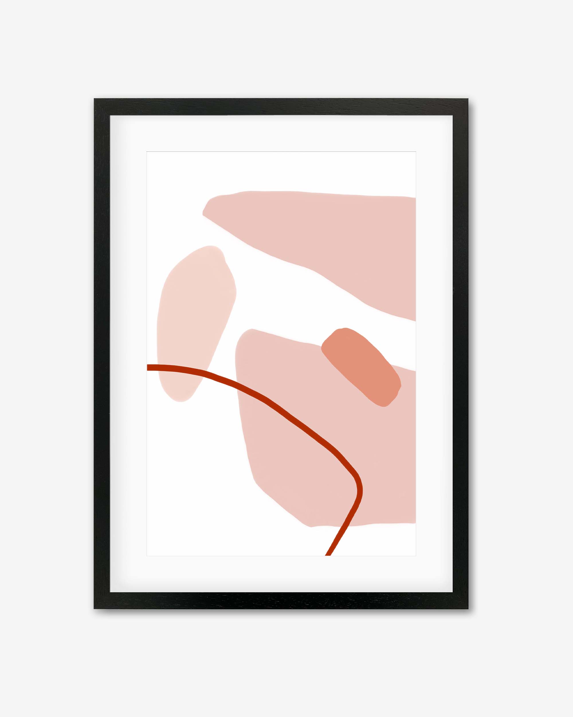 Modern Blush Strokes Framed Art