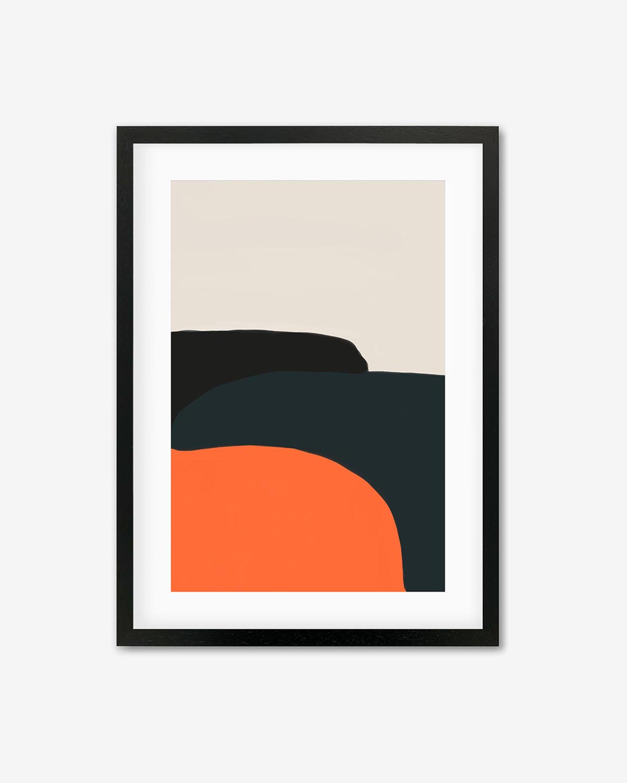 Orange And Grey Framed Art