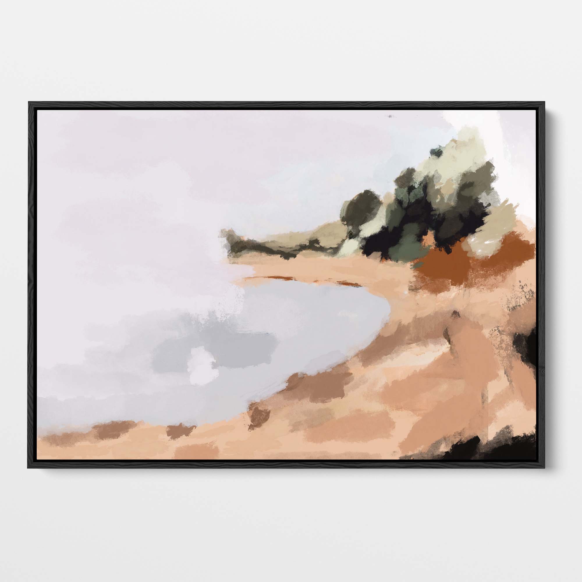 Landscape Study I Framed Canvas-Abstract House