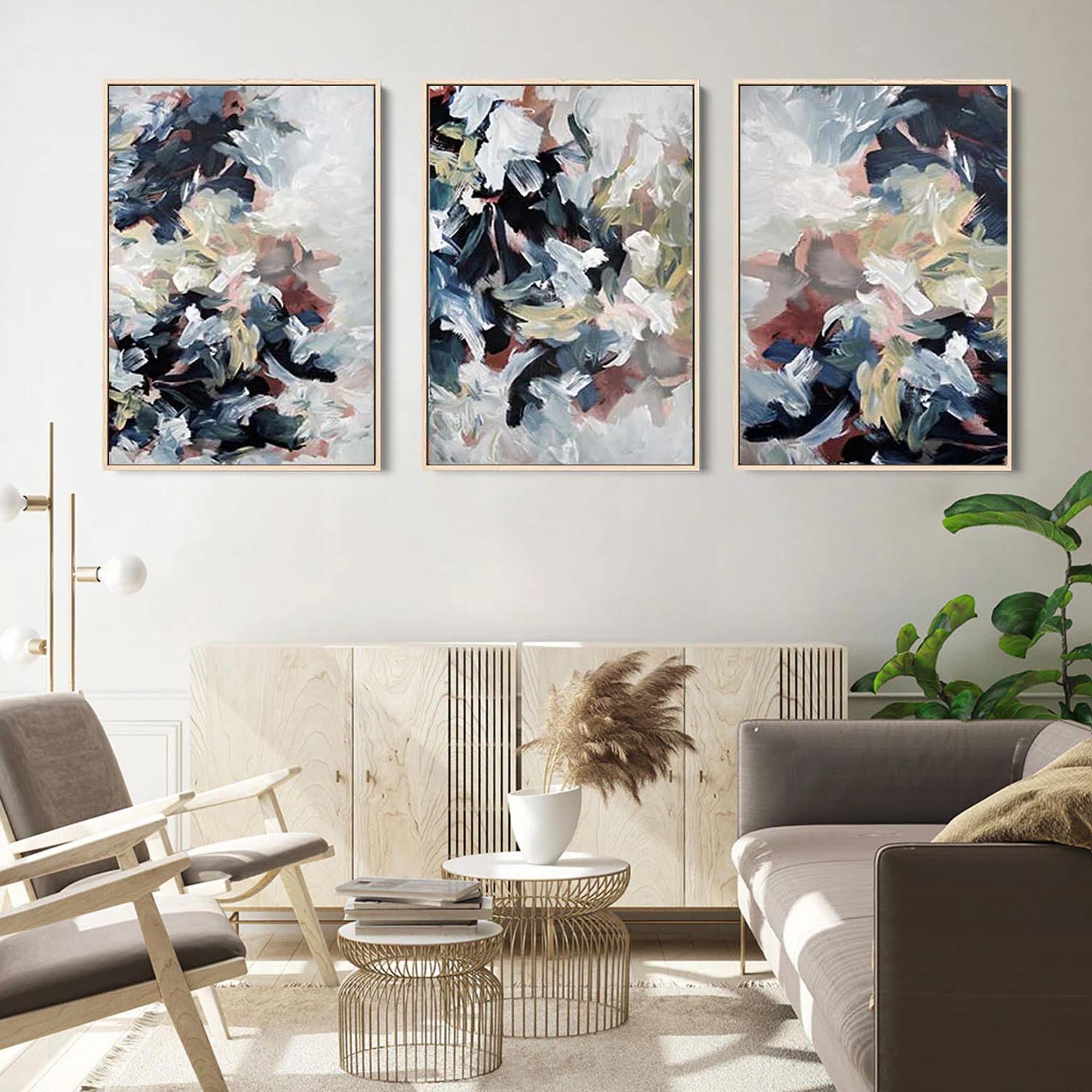 Abstract Dunes Canvas Set Of 3-framed-Canvas Set Of 3-Abstract House