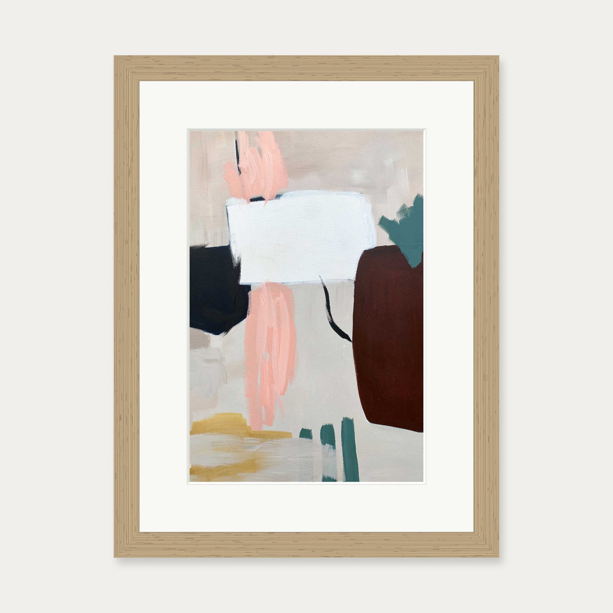 Abstraction 100 Art Print — 30 x 40 cm — Oak Frame