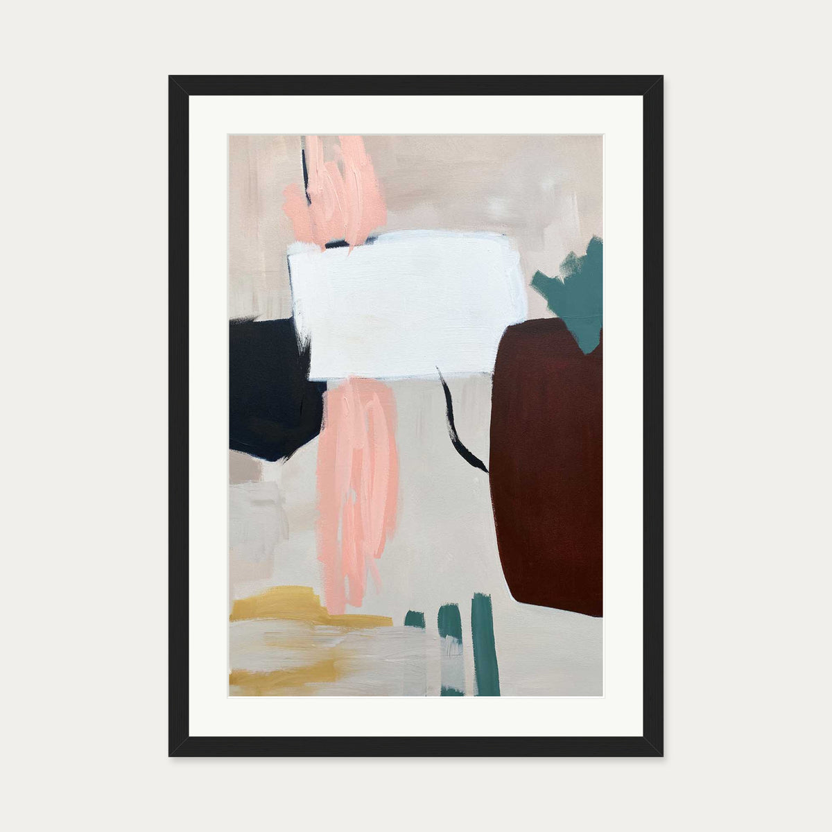 Abstraction 100 Art Print — 50 x 70 cm — Black Frame